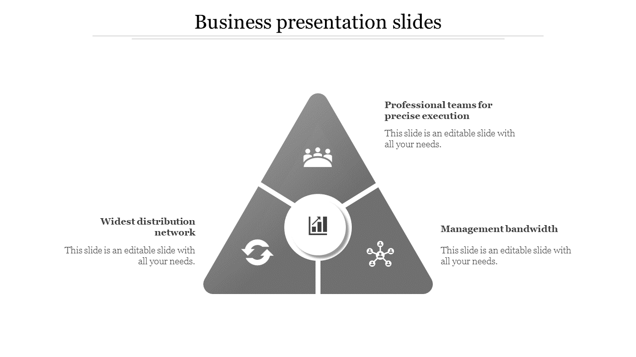 Free - Editable Business Presentation Slides Triangle Diagram